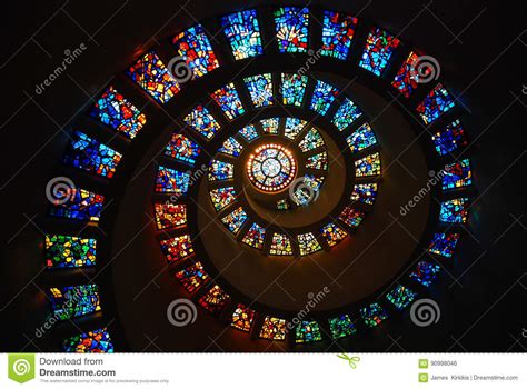 Spiral Stained Glass stock photo. Image of colourful - 90998046