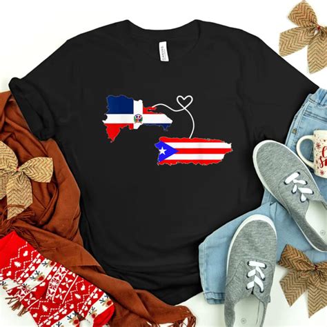 half puerto rican half dominican flag map combined pr rd shirt fantasywears