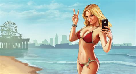 Wallpaper Video Games Model Long Hair Grand Theft Auto V Grand