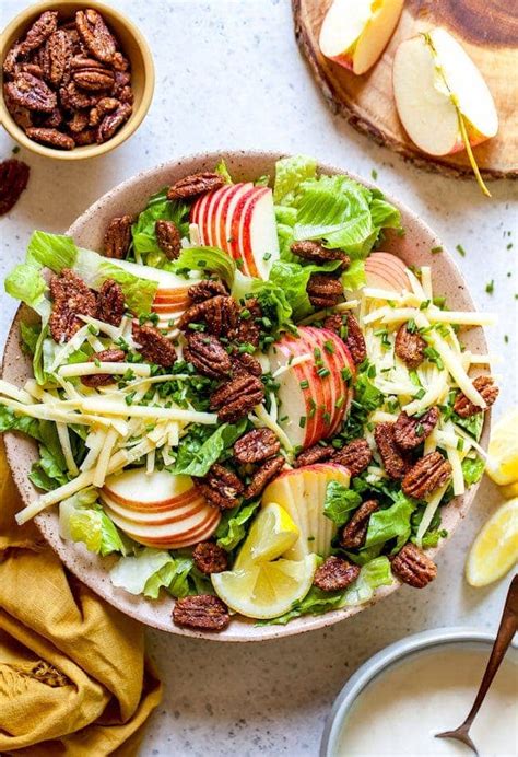 Apple Pecan Salad With Creamy Lemon Dressing Two Peas And Their Pod
