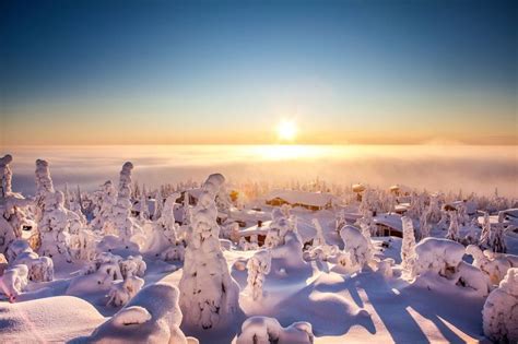 Sunrise In Lapland Lapland Finland Winter Photography