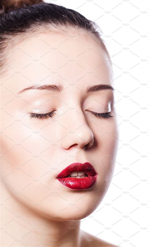 Woman With Closed Eyes High Quality Beauty And Fashion Stock Photos