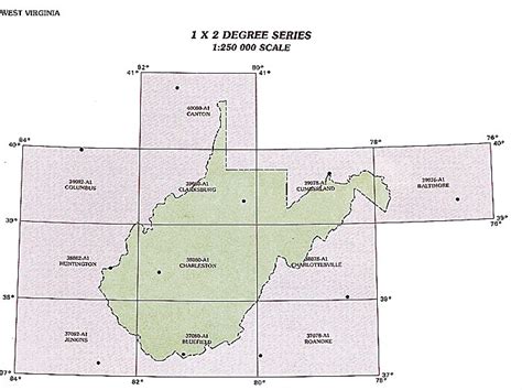 West Virginia Topographic Index Maps Wv State Usgs Topo Quads 24k