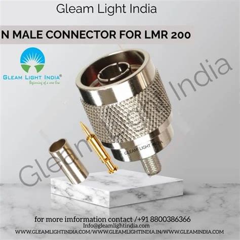 Gleam Light India Steel Brass N Male Connectors Crimp Type For Lmr At Rs Piece In New Delhi