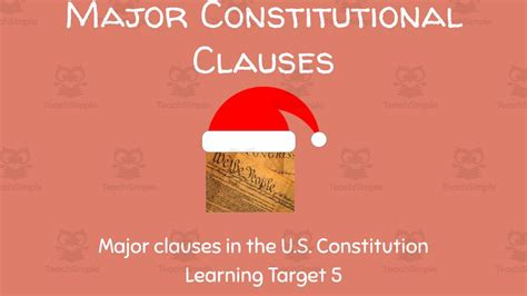 Constitutional Clauses Slides Worksheet By Teach Simple
