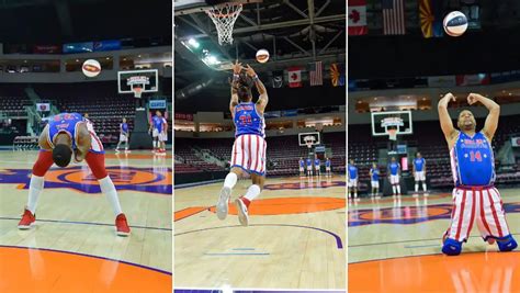 Harlem Globetrotters Set 6 Records With Long Distance Basketball Shots