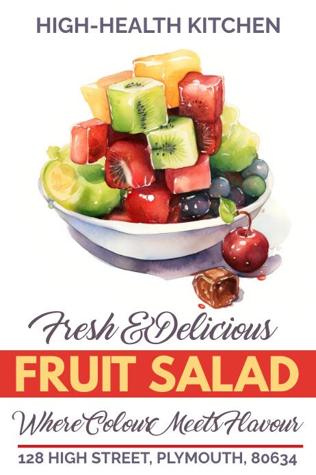 Free Fruit Salad Poster Template Postermywall