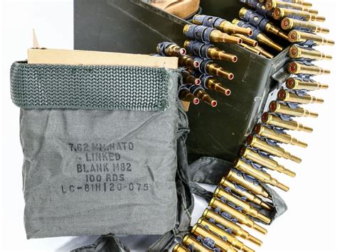 762x51 Nato Us Mil Blank Ammunition On Belts Wcan