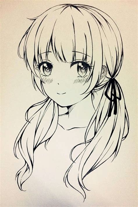 Draw Drawing Girl Drawmanga Draw Inking Girl Girl Manga Anime