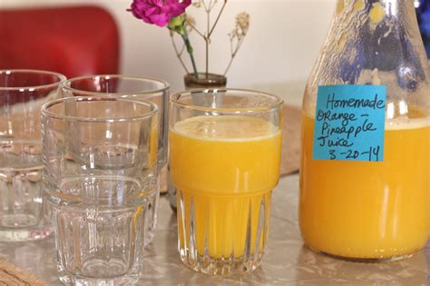 Homemade Orange Pineapple Juice