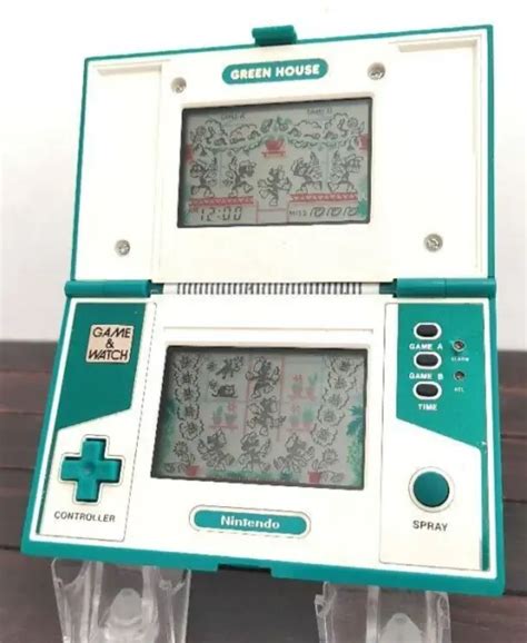 Vintage Nintendo Game And Watch Green House 1982 Handheld Working From