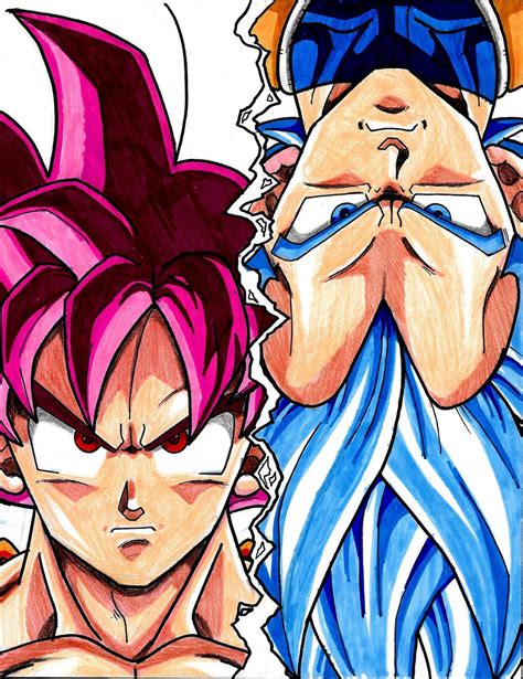 Super Sayian God Goku And Vegeta Colored By Trunks24 On Deviantart