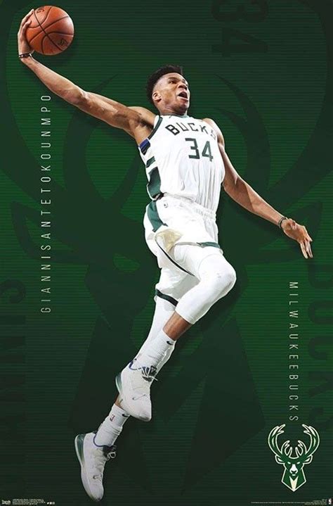 Nba Milwaukee Bucks Giannis Antetokounmpo Poster 22375 X 34