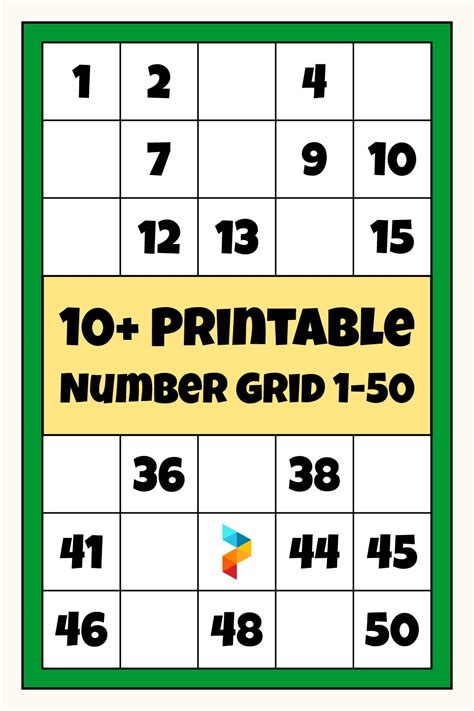 10 Best Printable Number Grid 1 50 Pdf For Free At Printablee