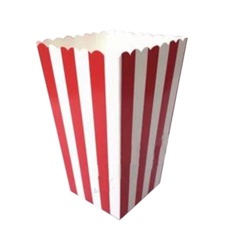 12 Cinema Stripes Treat Party Small Candy Favour Popcorn Bags Boxesred