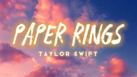 Paper Rings Taylor Swift Youtube