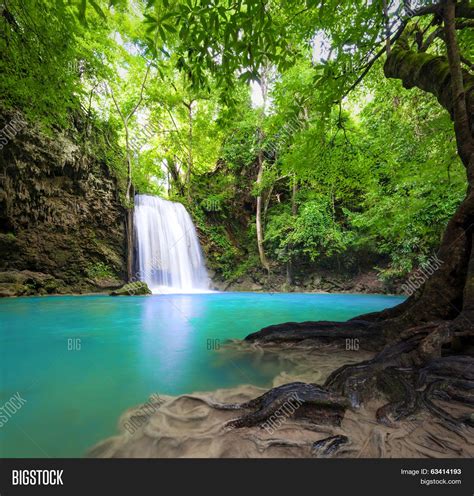 Waterfall Landscape Background Beautiful Nature Outdoor