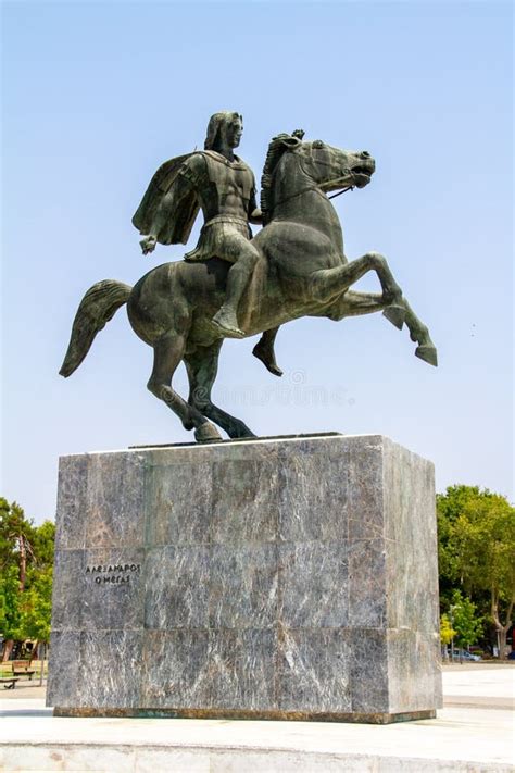 Greece Thessaloniki Alexander The Great Statue Stock Photo Image Of