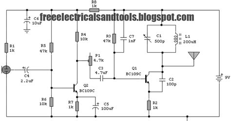 Diagram Circuit The Am Transmitter Circuit For 500 Khz To 1600 Khz