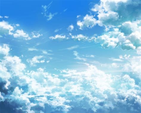Cloudy Anime Background