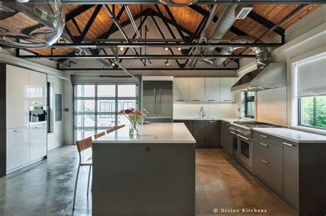 Boston Somerville Modern Industrial Loft Leicht Kitchen — Divine Design