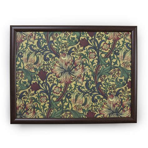 William Morris Golden Lily Lap Tray With Wool Base By Greenandheath