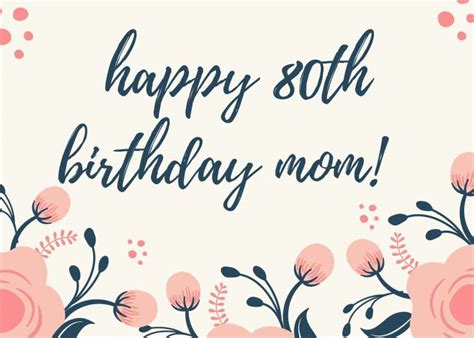 80th Birthday Wishes For Mom