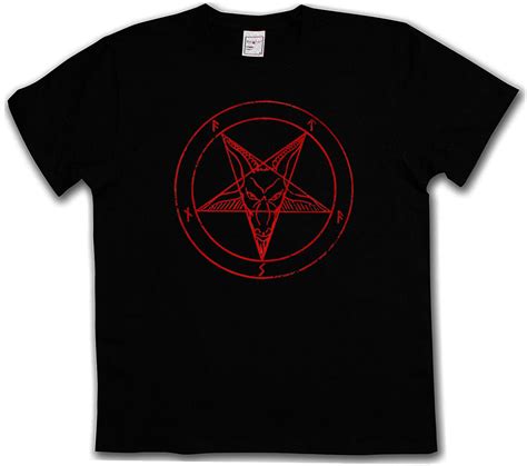 Baphomet Pentagram Sign T Shirt Aleister Crowley Pentagramm Satanic