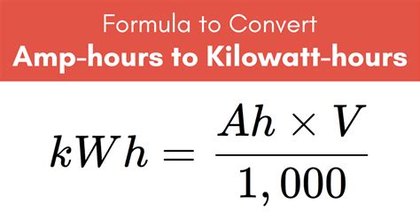 Amp Hours Ah To Kilowatt Hours Kwh Conversion Calculator