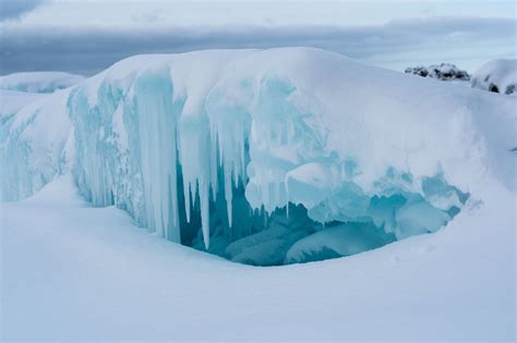 In Ontarios Ice Caves Nature Sculpts Beauty From Wind Waves And Cold