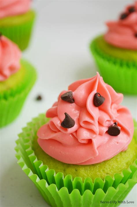 Served Up With Love Watermelon Cupcakes