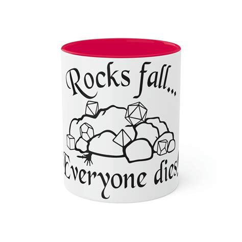 Rocks Fall Everyone Dies Dnd Coffee Cup Etsy