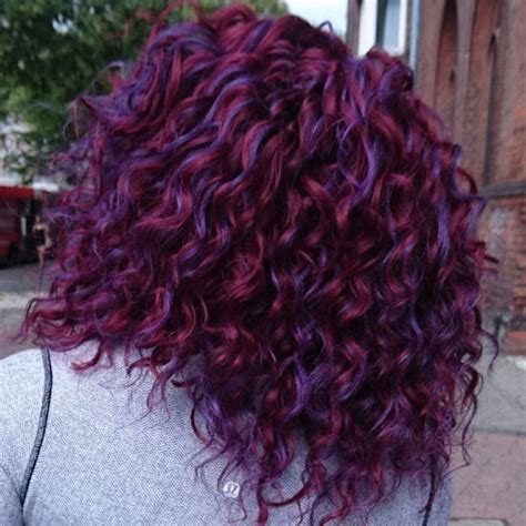 Burgundy Hair With Dark Red Purple And Brown Highlights