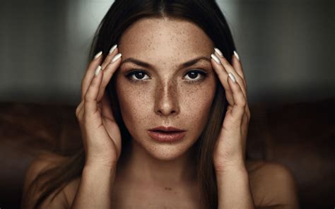 Wallpaper Face Women Freckles Fashion Person Skin Olga Kobzar