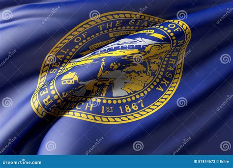 Nebraska State Flag Stock Illustration Illustration Of Nebraska 87844673