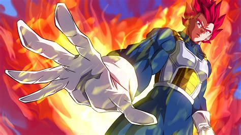 Vegeta Ssjg Super Saiyan God From Dragon Ball Anime Wallpaper Id