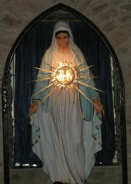 Madre Eucaristica Santísima Virgen María Oracion Virgen Milagrosa Imagen Virgen Maria