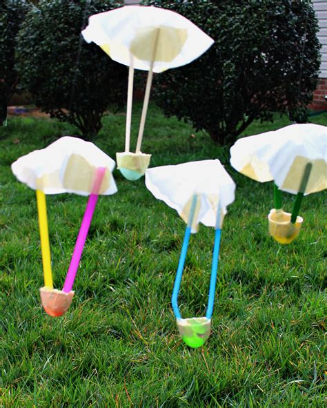 Science Experiments With Egg Parachutes Stem Projects Science Projects