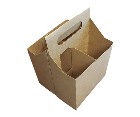 4 Pack Bottle Carrier Boxes — Custom Cardboard Bottle Holders