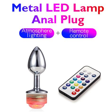 Led Anal Plug Metal Light Butt Plug For Adult Game Vagina Anal Dildo