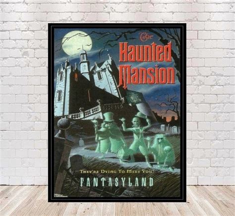 Haunted Mansion Disney Fantasyland Poster Craftcentralcompany