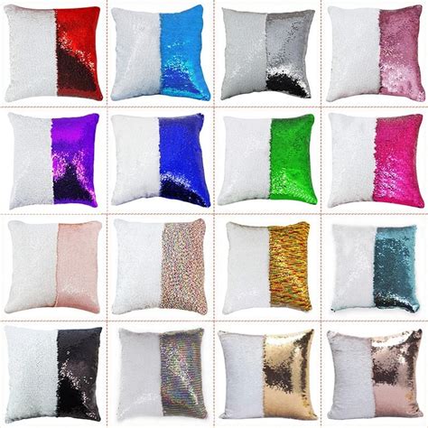 Dye Sublimation Blank Flip Sequin Pillow Cover 40x40cm Craft Outlet