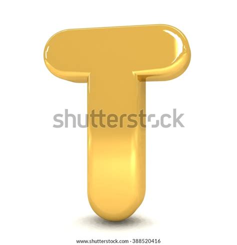 3d Cute Gold Metal Letter T Stock Illustration 388520416 Shutterstock