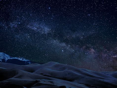 Desert Night Sky Stars Wallpaper