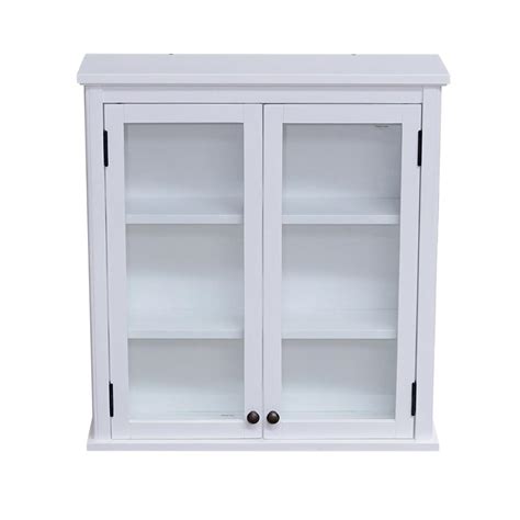 Dorset 27w X 29h Wall Mounted Bath Storage Cabinet With Glass Cabinet