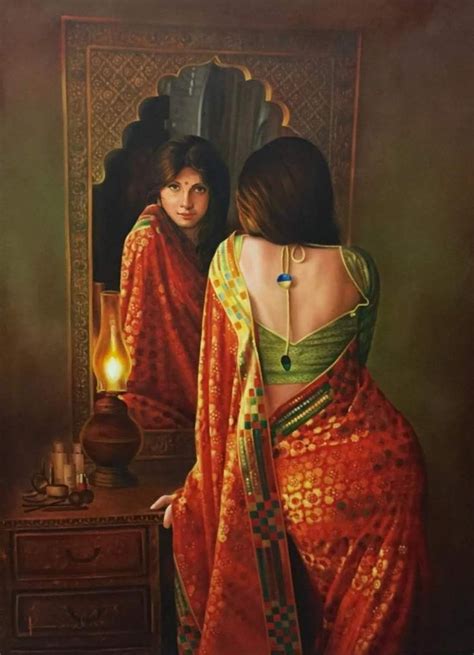 Kamal Rao Part Indian Women Painting Woman Painting Indian Art