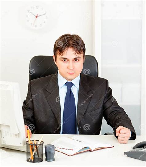 Dissatisfied Businessman Banging Fist On Table Stock Photo Image Of