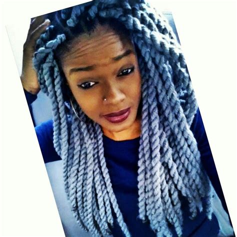 The best thing about this is its low maintenance nature and its long duration. Grey yarn twist ... should i try this | Silver grey hair ...