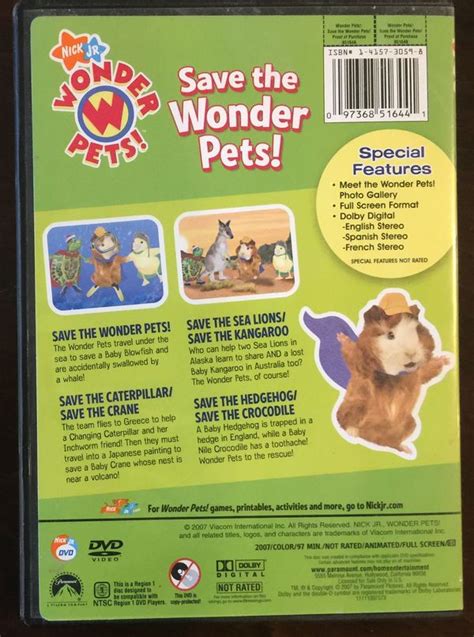 The Wonder Pets Save The Wonder Pets Dvd 2007 Nick Jr Movie Ebay