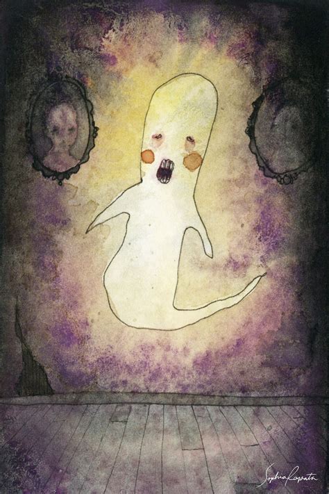 4x6 Ghost Haunts Print Of An Original Painting By Etsy